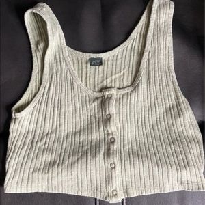 Light neutral green crop top!!